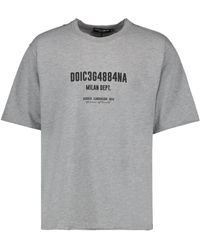Dolce & Gabbana - Logo print oversized t-shirt - Lyst