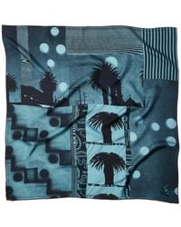 Versace - Foulard 90X90 Seiden-Twill Bio Print Sunset Palms - Lyst