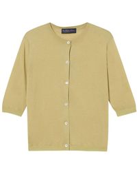 Brooks Brothers - Truien & Vesten ,Groen ,Katoen Zijdeblendvest - Lyst