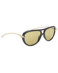 Bottega Veneta - Accessoires ,Zwart ,Zwarte Aviator Zonnebril Stijlvolle Accessoires - Lyst