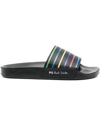 Paul Smith - Sandalen mit regenbogenstreifen und logo - Lyst