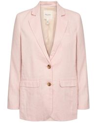 Part Two - Jassen ,Roze ,Linnen Lotus Linnen Jas Met V-Hals - Lyst