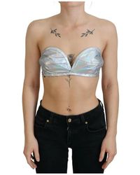 Dolce & Gabbana - Silber Metallic Tube Top - Lyst