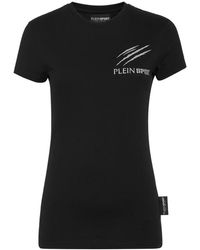 Philipp Plein - Fitness ,Zwart ,Katoen Pure Basic T-Shirt - Lyst