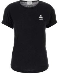 Isabel Marant - Tops ,Zwart ,Linnen Koldi T-Shirt - Lyst