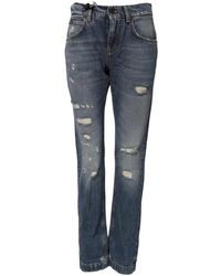 Dolce & Gabbana - Ripped Jeans Distressed Denim - Lyst