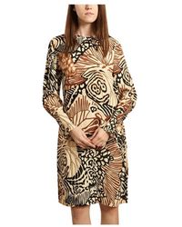 By Malene Birger Sète Long Sleeves Printed Dress - Bruin