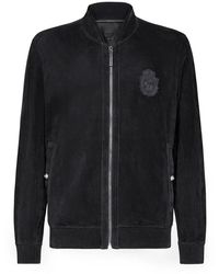 Billionaire - Jassen ,Blauw ,Suède Leren Jas Crest - Lyst