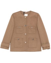 Max Mara - Cropped Jasje Van Wol Broadcloth - Lyst