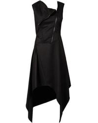 LA HAINE INSIDE US - Kleedjes ,Zwart ,Elegante Jurk Met Golfhals - Lyst