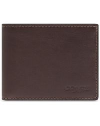 COACH - Accessoires ,Bruin ,Leer Leren Portemonnee - Lyst