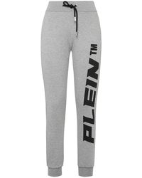 Philipp Plein - Broeken ,Grijs ,Katoen Jersey Joggers - Lyst