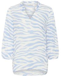 Kaffe - Amber bluse weich chambray grafik - Lyst