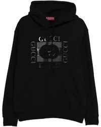 Gucci - Hoodies & Sweatvesten ,Grijs ,Katoen Cotton Jersey Sweatshirt - Lyst