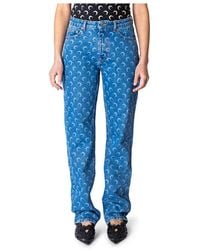 Marine Serre - Straight Jeans - Lyst