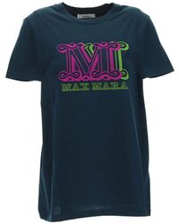 Max Mara - Tops ,Groen ,Katoen Stijlvol En Efficiënt T-Shirt - Lyst