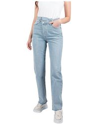 Agolde Straight Jeans - - Dames - Blauw