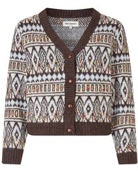 Lolly's Laundry - Truien & Vesten ,Veelkleurig ,Polyester Saxo Ll Gebreid Vest - Lyst