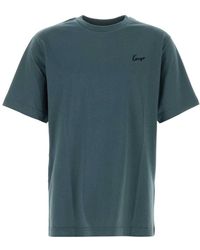 KENZO - Tops ,Blauw ,Katoen Signature Geborduurd T-Shirt - Lyst