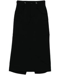 Junya Watanabe - Schwarzer rock mit taschen und knöpfen - Lyst