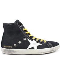 Golden Goose - Canvas High-Top Sneakers Mit Lederstern - Lyst