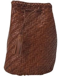 Dragon Diffusion - Tassen ,Bruin ,Pompom Double Jump Schoudertas - Lyst