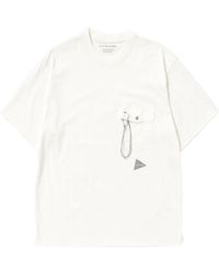 and wander - Tops ,Wit ,Katoen T-Shirts - Lyst