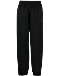 Alexander Wang - Zwarte Logo Print Broek Elastische Zoom - Lyst