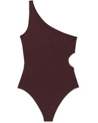 Magda Butrym - Brauner Badeanzug 01 Stilvolle Strandmode - Lyst