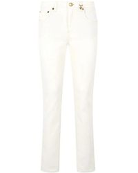 Roberto Cavalli - Jeans ,Wit ,Katoen Python-Print Charm Broek - Lyst