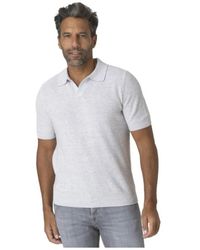 Gran Sasso - Tops ,Blauw ,Katoen Grijze Gehaakte Skipper Polo - Lyst