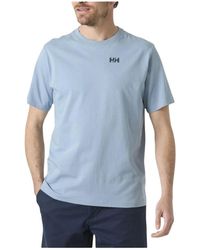 Helly Hansen - Fitness ,Blauw ,Katoen Shoreline T-Shirt 3.0 - Lyst