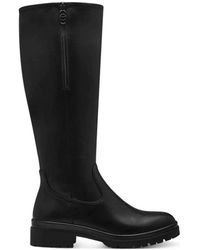 Tamaris - Schwarze geschlossene absatz ankle boots - Lyst