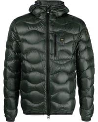 Blauer - Jassen ,Groen ,Gewatteerd Jack Met Capuchon - Lyst