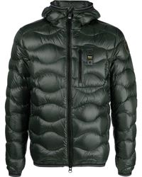 Blauer - Jassen ,Groen ,Gewatteerd Jack Met Capuchon - Lyst