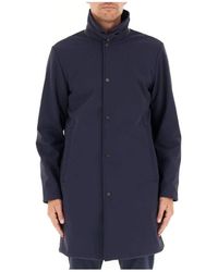 Trussardi - Jassen ,Blauw ,Leer Lichtgewicht Jas - Lyst