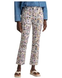GANT - Straight Fit Jeans - Lyst