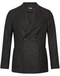 BOSS - Kostuums ,Bruin ,Wol C-Hanry Db Blazer - Lyst