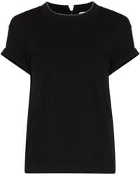Brunello Cucinelli - T-Shirt Met Ronde Hals En Korte Mouwen - Lyst