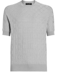 Dolce & Gabbana - Silk Monogram Sweater - Lyst