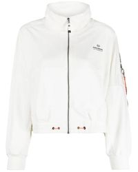 Parajumpers - Jassen ,Wit ,Katoen Stijlvolle Lichtgewicht Jas Met Logo-Print - Lyst