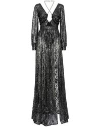 Philipp Plein - Kleedjes ,Zwart ,Crystal Lace Lange Jurk - Lyst