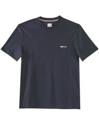 Paul Smith - Blauw Logo Multistripe Katoenen T-Shirt - Lyst