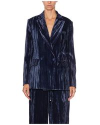 Dondup - Jassen ,Blauw ,Double-Breasted Blazer - Lyst