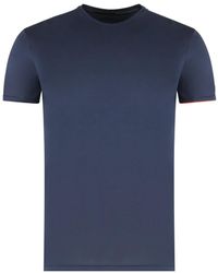 Rrd - Crew-Neck Katoenmix T-Shirt Met Zijsplitten - Lyst