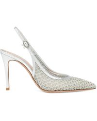 Gianvito Rossi - Schoenen ,Grijs ,Leer Nikki Pointed Slingback Pumps - Lyst