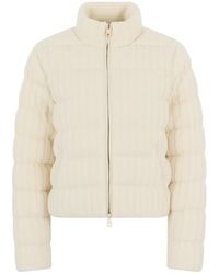 Moncler - Wollen Cardigan Met Voering Van Kasjmier - Lyst