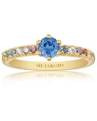Sif Jakobs Jewellery - Uno grande ring mit mehrfarbigen zirkonia,uno grande goldring - Lyst