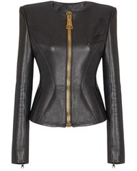 Balmain - Leather Jackets - Lyst