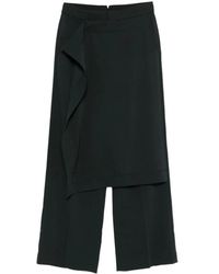 Ami Paris - Broeken ,Grijs ,Grijze Gelaagde Gerimpelde Broek - Lyst